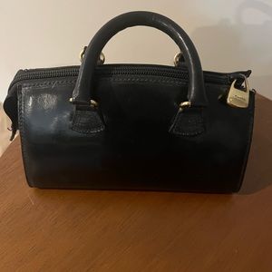 Furla Black Patent leather mini tote